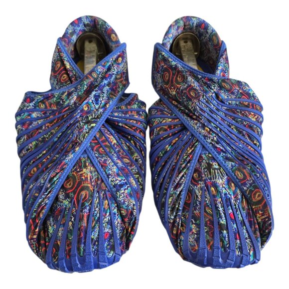 Vibram Furoshiki The Wrapping Sole Shoes #16UAC08 Blue Flower Unisex Size M - Picture 9 of 14